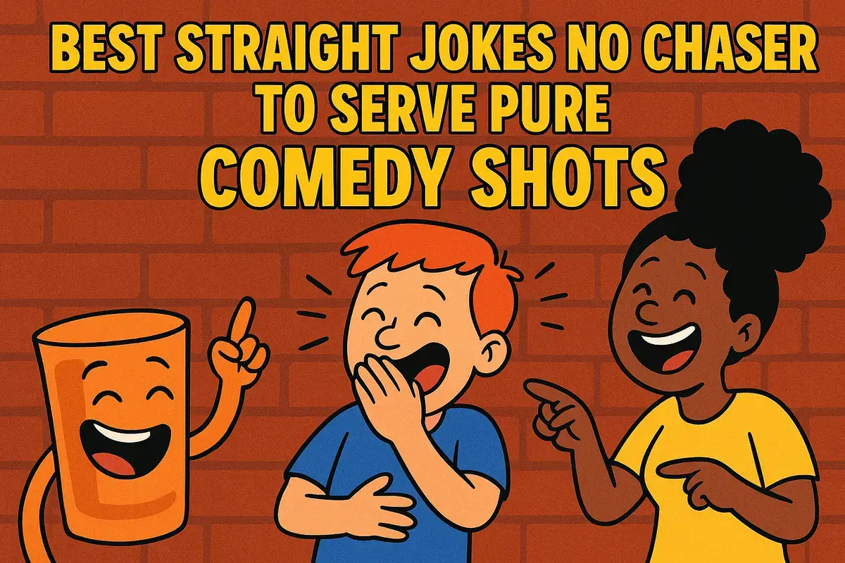 funny cartoon of best straight jokes no chaser with laughing characters