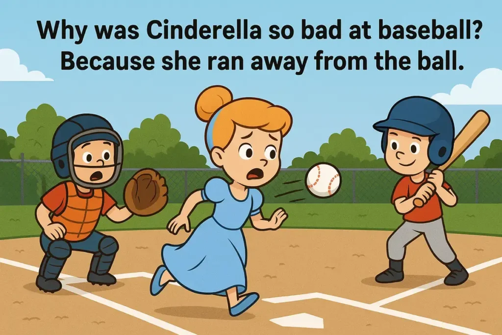 Cinderella runs from baseball mid-game.