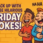 Two cartoon characters laughing over hilarious Friday jokes – the humor harvest