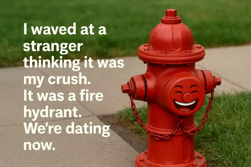 Laughing your eyes out – the ultimate collection of eyesight jokes featuring a smiling fire hydrant mistaken for a crush.
