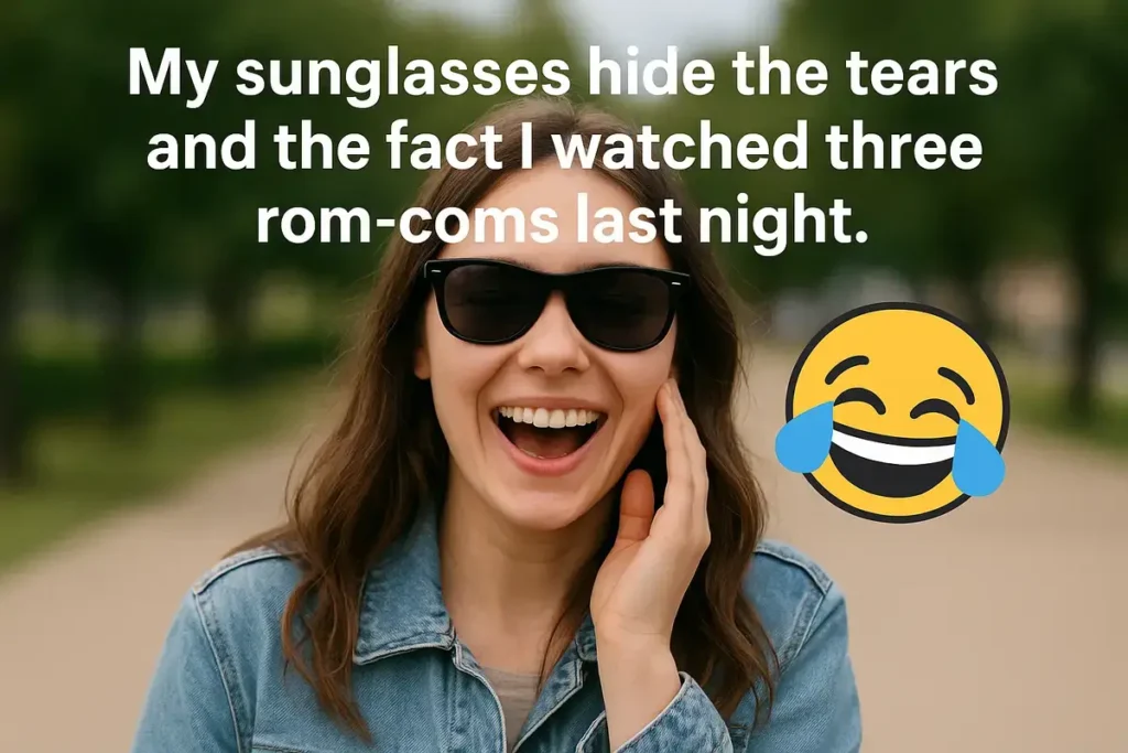 Top vision jokes collection funny image with woman in sunglasses laughing