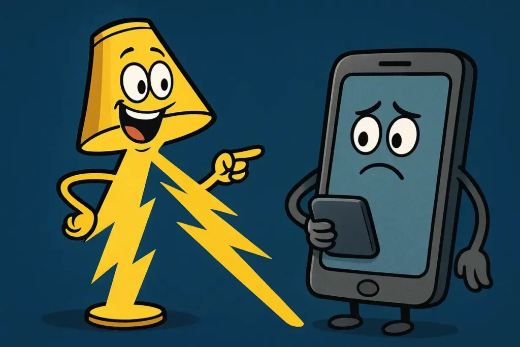 light beam teasing smartphone