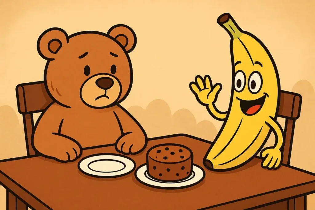 Teddy bear skipping dessert because it was stuffed