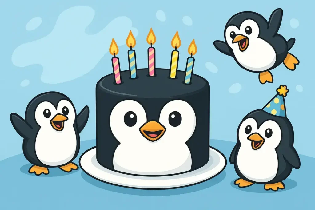 Punny penguin celebrations