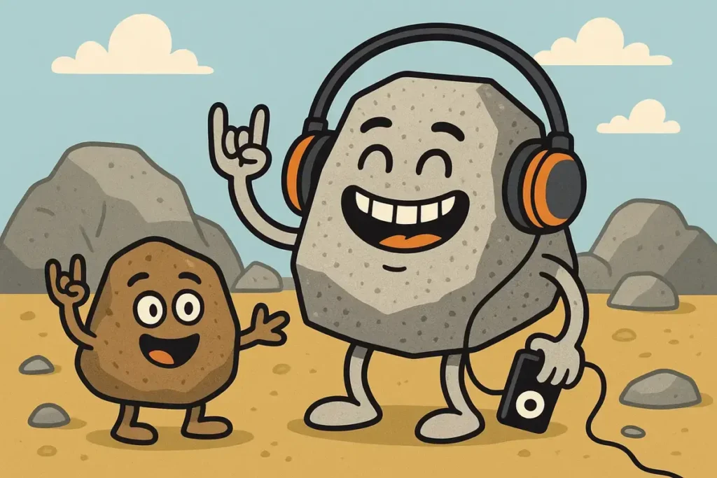 My playlist rocks harder than granite.