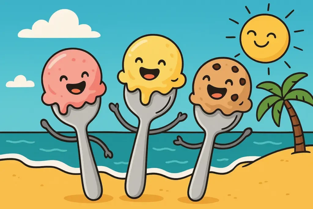 Witty beach humor that pops