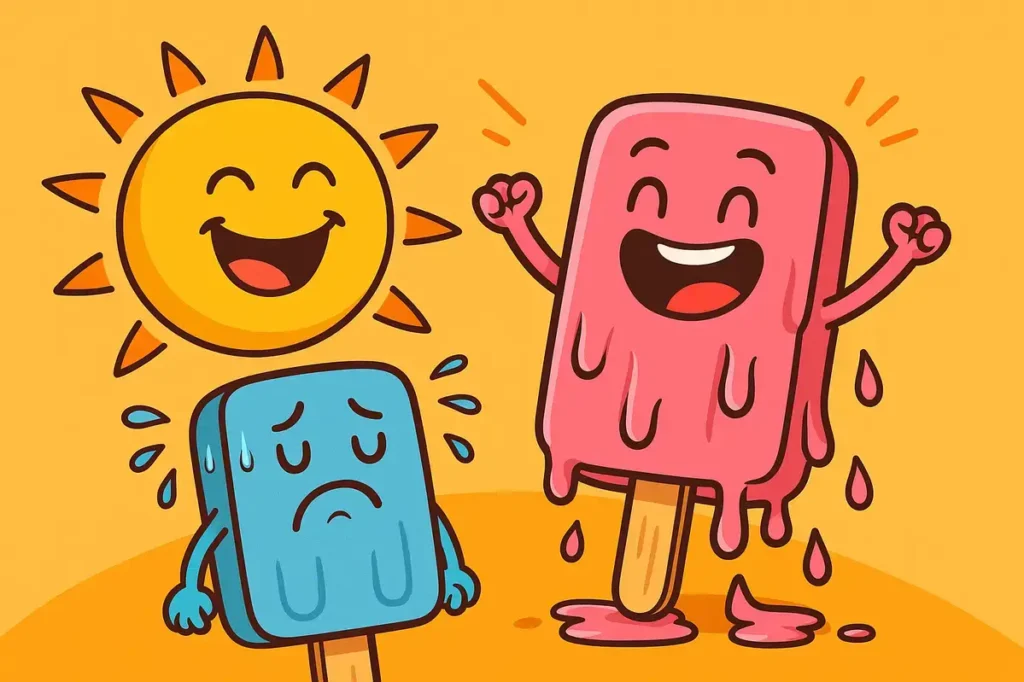 Sun beats, ice pops win.