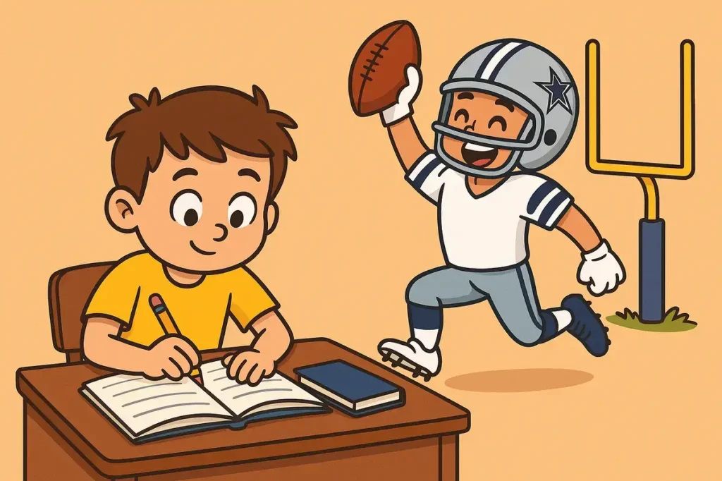 Kids finish homework faster than Dallas scores.