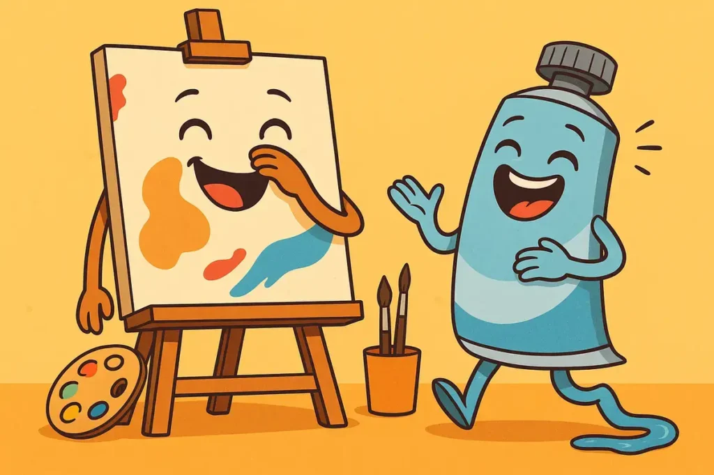 My easel smells like laughter.