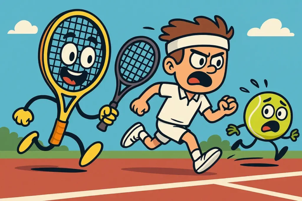 My racket and I chase fearless moments.