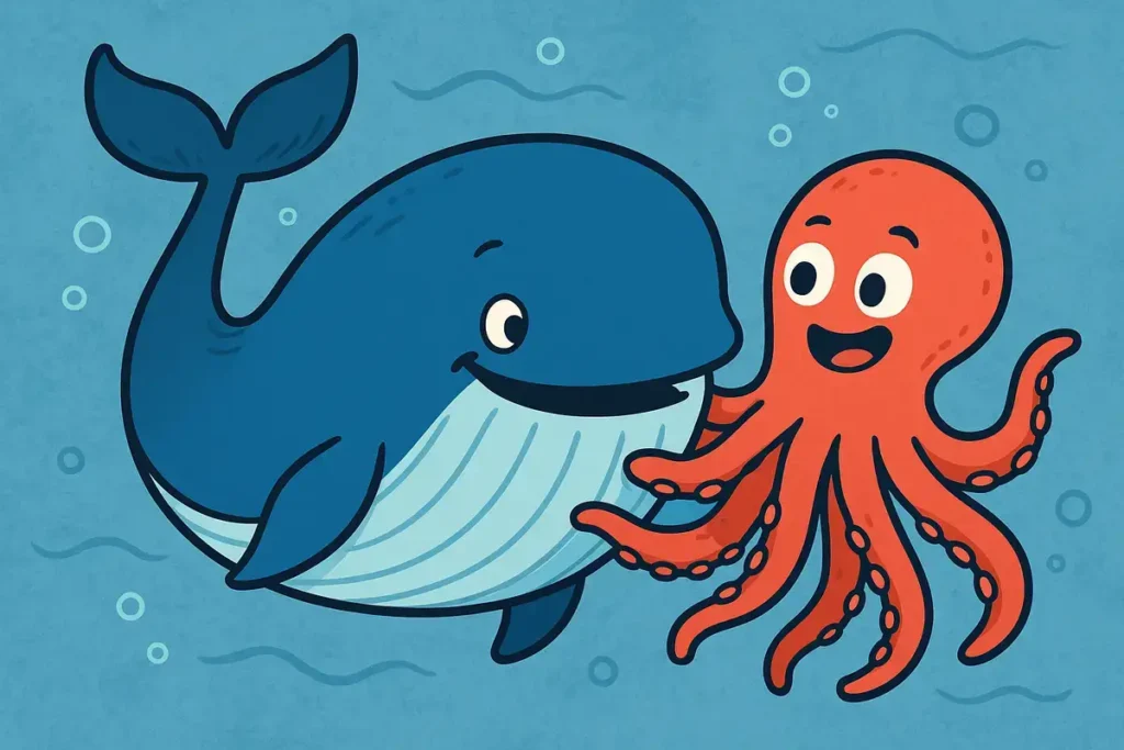 Octopus hides the best jokes in its arms.