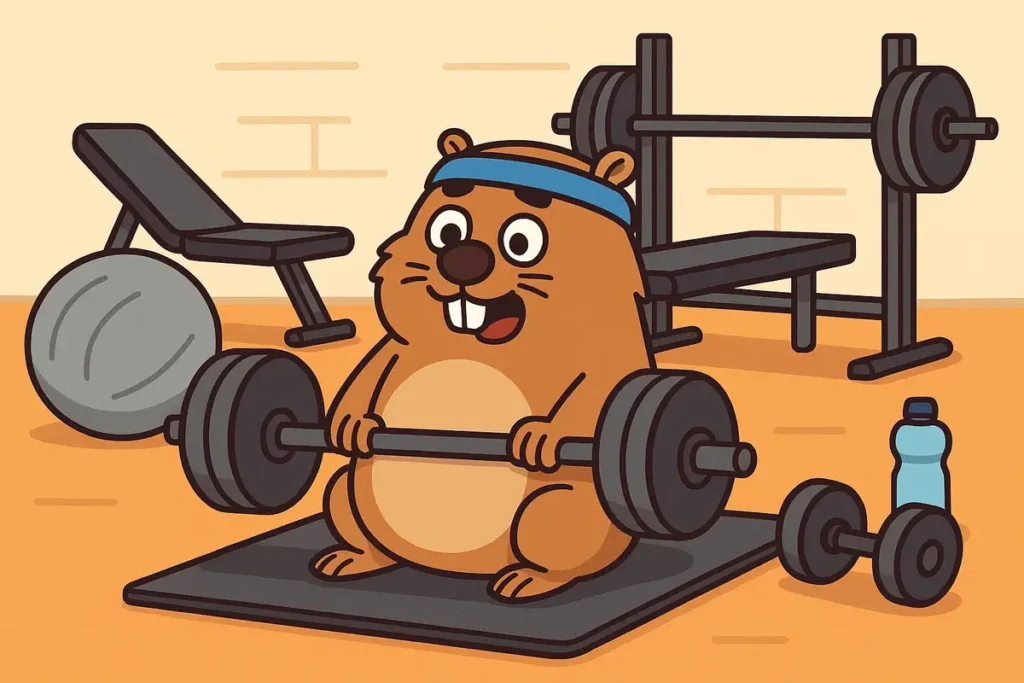 A gopher joined my gym—turns out he’s big on core excavations.