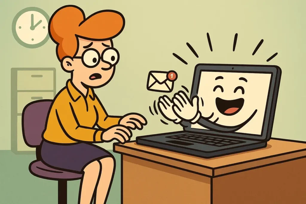 Anytime I open my inbox, it applauds my courage for returning.