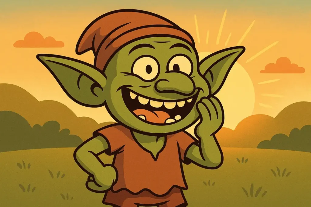 gob-lin mate said he teaches shadows to dance.