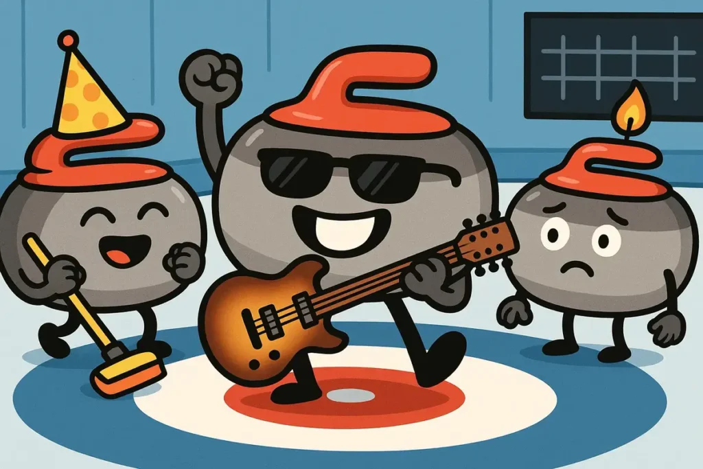 🎉 Curling Puns and Captions for Birthday Party