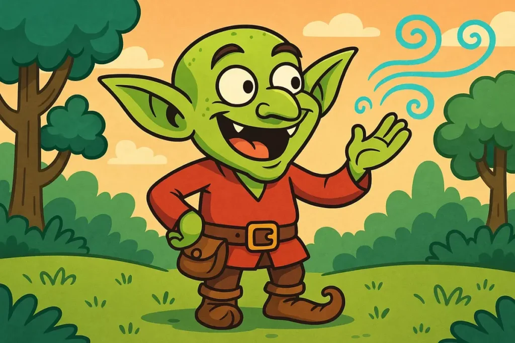 Bramble a curious goblin whispered he practices smiling at sunrise.