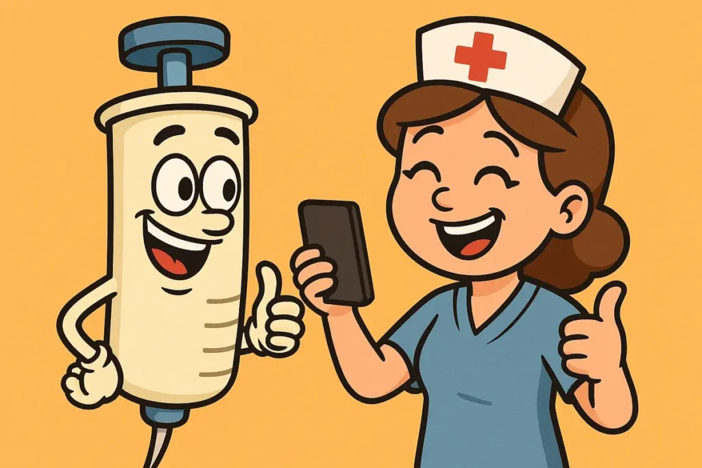 Nurses approve my social media jokes daily.