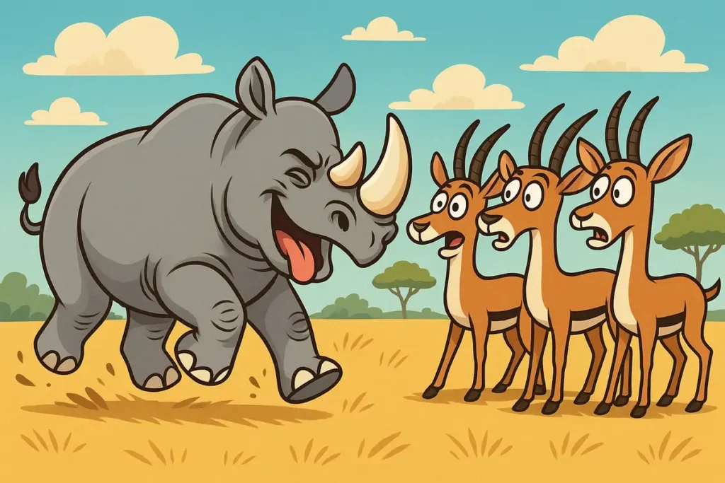 Rhino jokes never graze lightly.