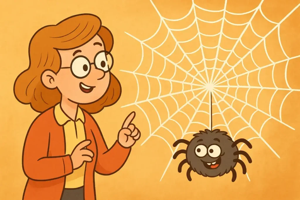 Teachers admire spiders since they weave lessons beautifully.
