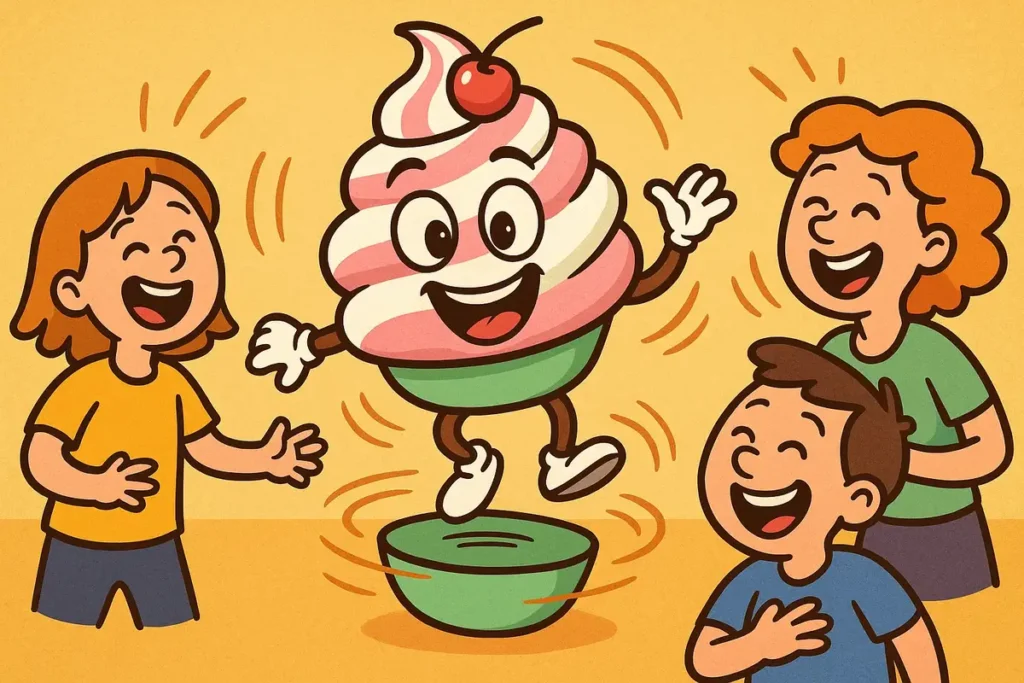 Kids giggled seeing chocolate chips cleverly.