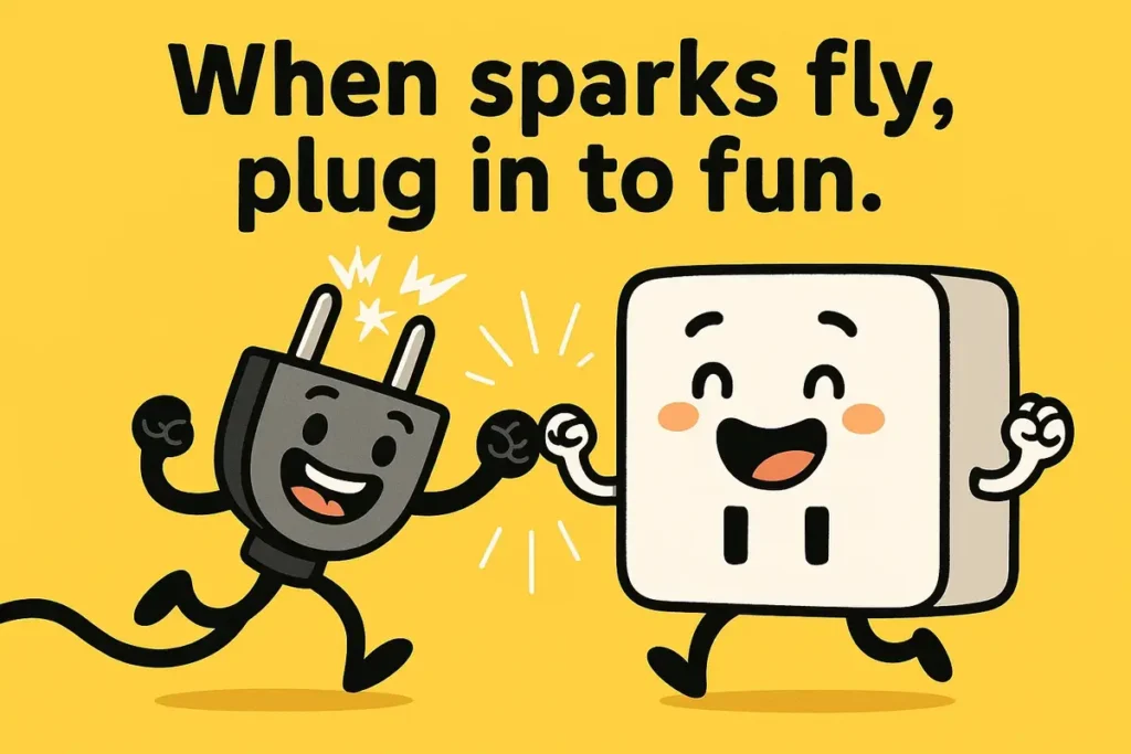 When sparks fly, plug in to fun.