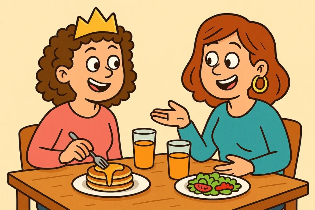 Why did she wear a tiara to brunch?