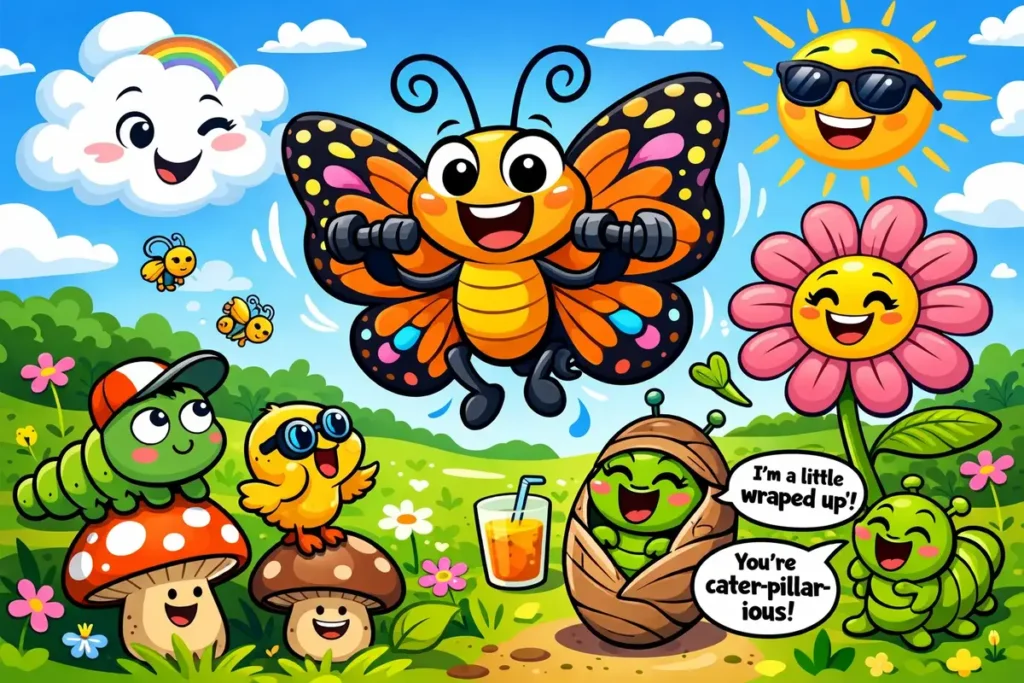 A caterpillar smiled and lifted my spirits.