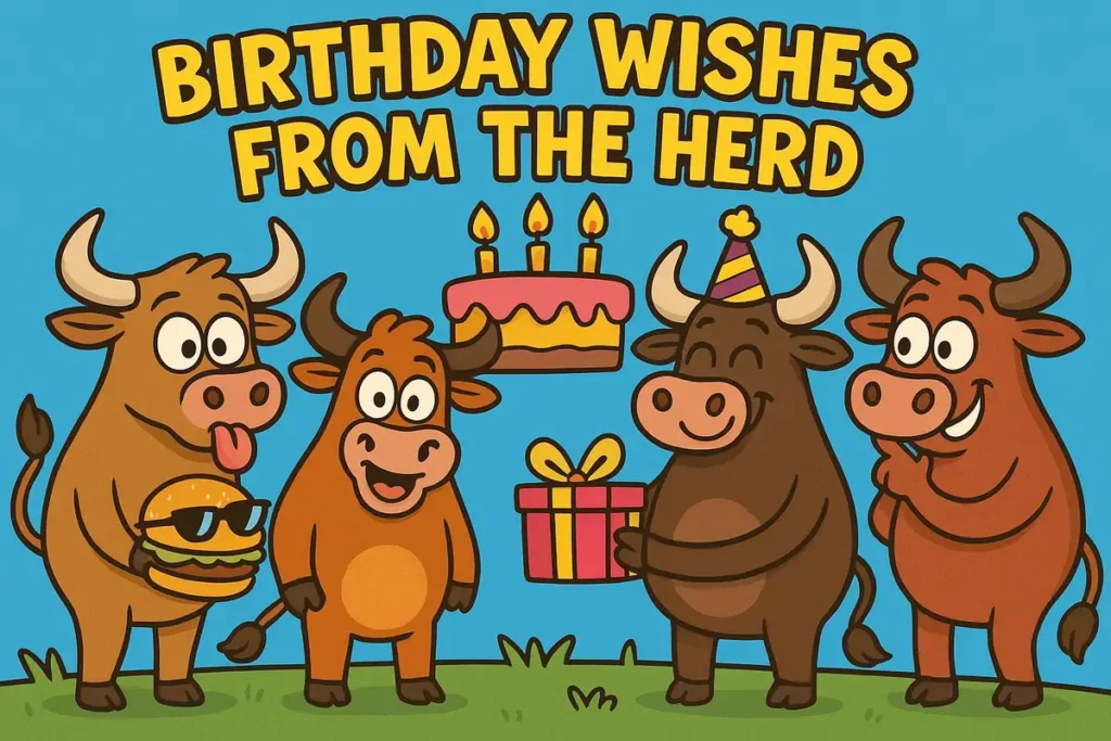 Birthday wishes from the herd.