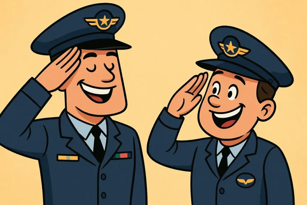 Salutes, Skies, and Seriously Funny Lines
